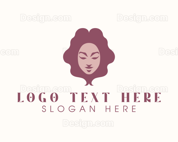 Beauty Woman Hair Stylist Logo