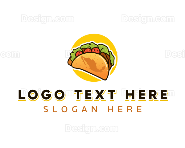 Mexican Taco Food Logo