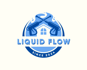 Power Wash Cleaning Maintenance logo design