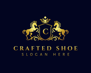 Luxury Horse Crown logo design