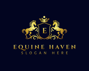 Luxury Horse Crown logo design