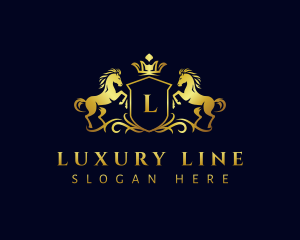 Luxury Horse Crown logo design