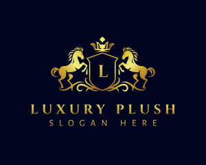 Luxury Horse Crown logo design