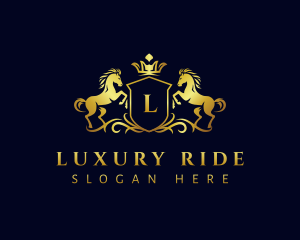 Luxury Horse Crown logo design