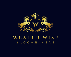 Luxury Horse Crown logo design