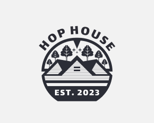 House Roofing Home Renovation logo design