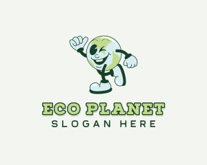 Cartoon Planet Earth logo design