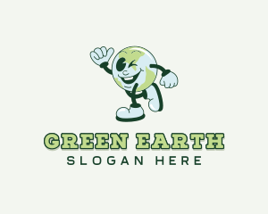 Cartoon Planet Earth logo design