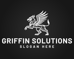 Mythical Tribal Griffin logo design