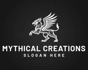 Mythical Tribal Griffin logo design