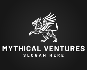 Mythical Tribal Griffin logo design