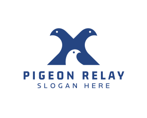 Pigeon Family Bird logo