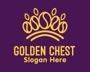 Golden Coffee Bean Crown logo design