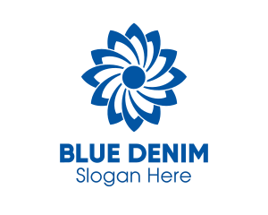 Blue Flower Turbine logo design