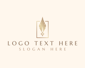 Luxury Quill Feather logo