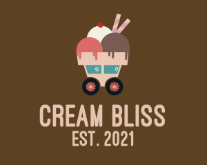 Ice Cream Cart  logo design