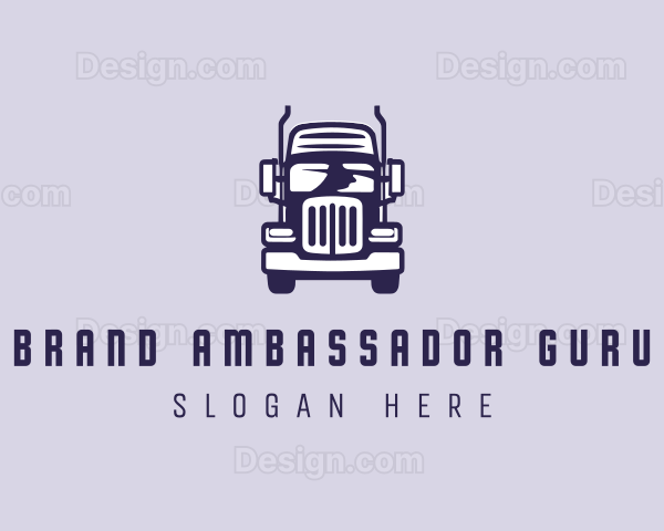 Cargo Trailer Truck Transportation Logo