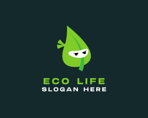 Eco Leaf Ninja  logo design