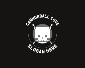 Pirate Circuit Skull logo