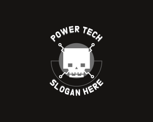 Pirate Circuit Skull logo