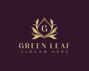 Luxury Floral Leaves logo design