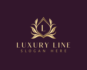 Luxury Floral Leaves logo design