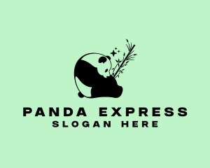 Wildlife Panda Bamboo logo design