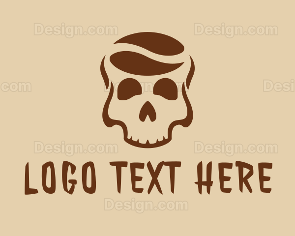 Skull Coffee Bean Logo