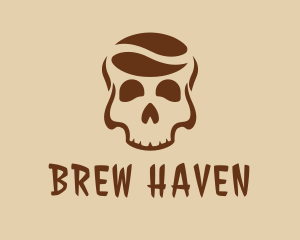 Skull Coffee Bean  logo design