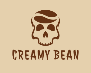 Skull Coffee Bean  logo design