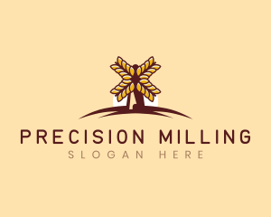 Flour Mill Wheat logo design