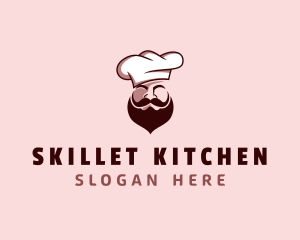 Restaurant Chef Beard logo design