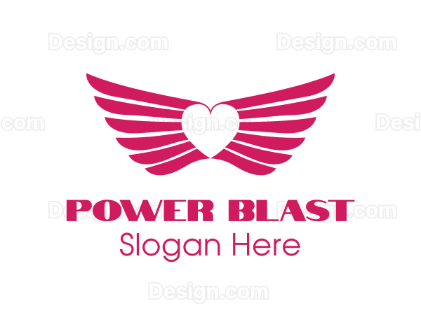 Pink Winged Heart Logo