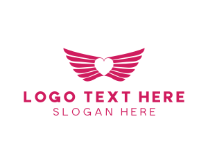 Pink Winged Heart Logo