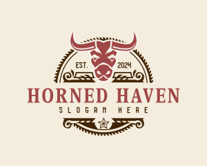 Rodeo Bull Horn logo design