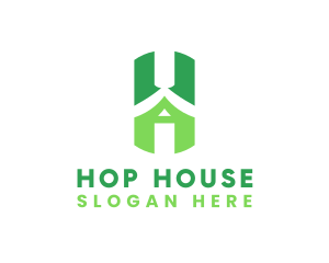 House Developer Letter H logo design