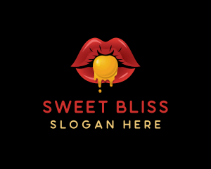 Sexy Candy Lips  logo design