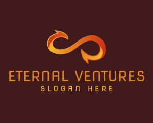 Loop Infinity Flame logo design