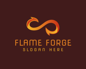 Loop Infinity Flame logo design