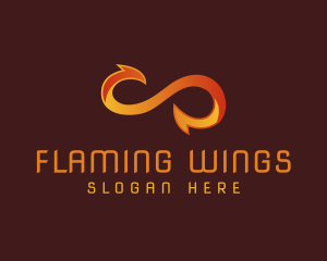 Loop Infinity Flame logo design