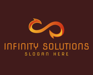 Loop Infinity Flame logo design