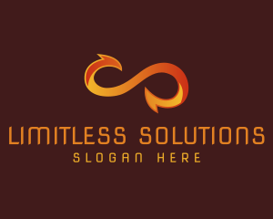 Loop Infinity Flame logo design