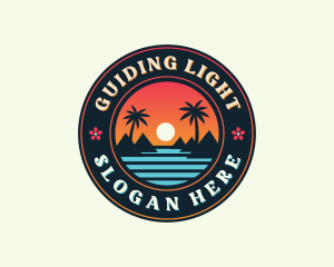 Island Beach Tourism  logo design