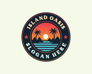 Island Beach Tourism  logo design