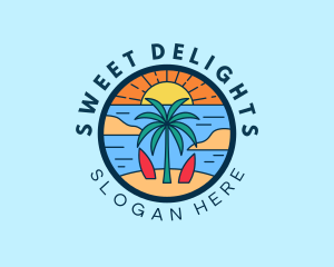 Beach Sunset Vacation logo