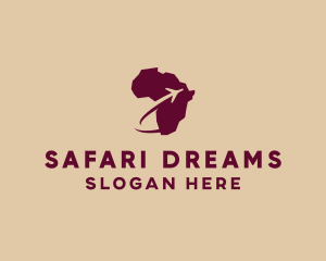 Africa Airplane Travel logo design