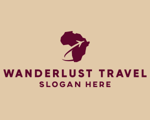 Africa Airplane Travel logo design