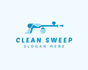 Pressure Washer Cleaning logo design