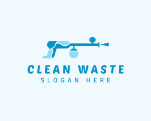 Pressure Washer Cleaning logo design