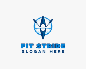 Kayak Paddle Fitness logo design